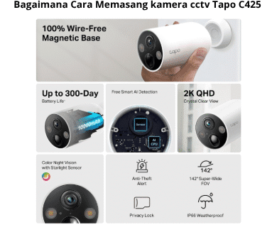 Bagaimana Cara Memasang kamera cctv Tapo C425