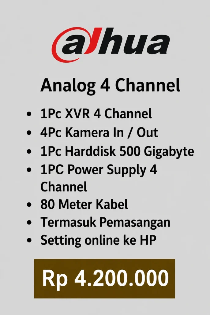 PAKET CCTV DAHUA