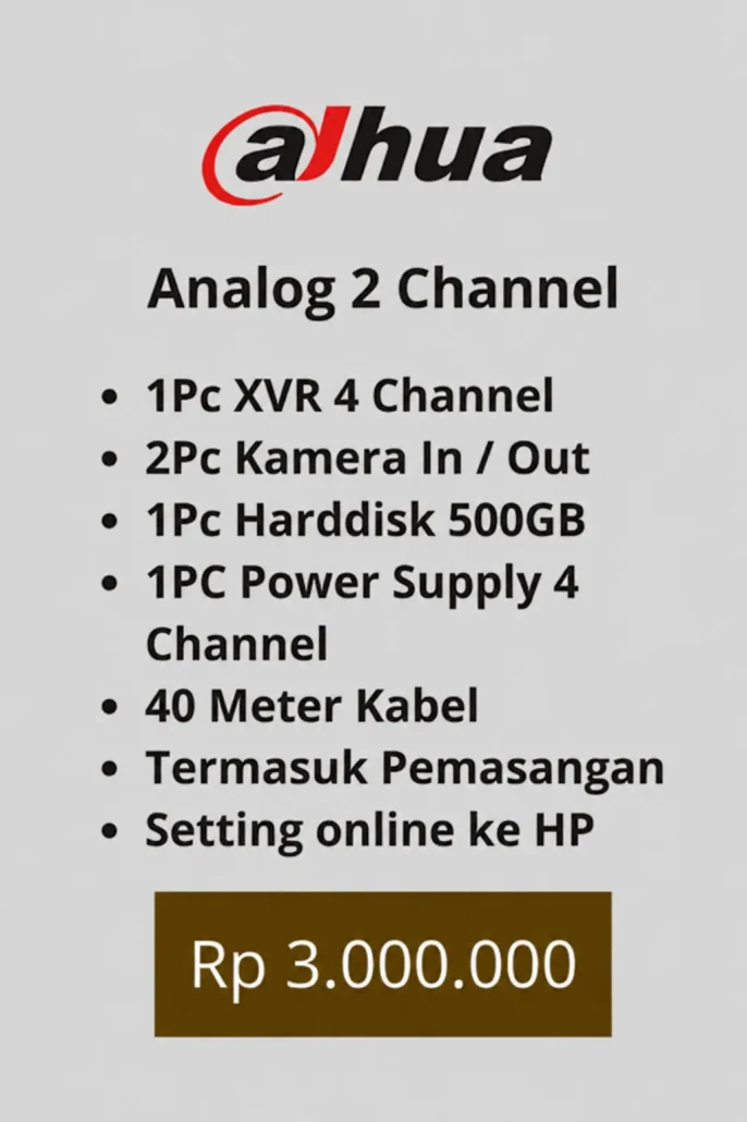 Paket dahua 2 kamera