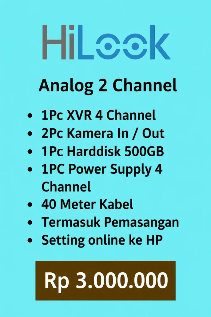 paket cctv hilook 2 kamera
