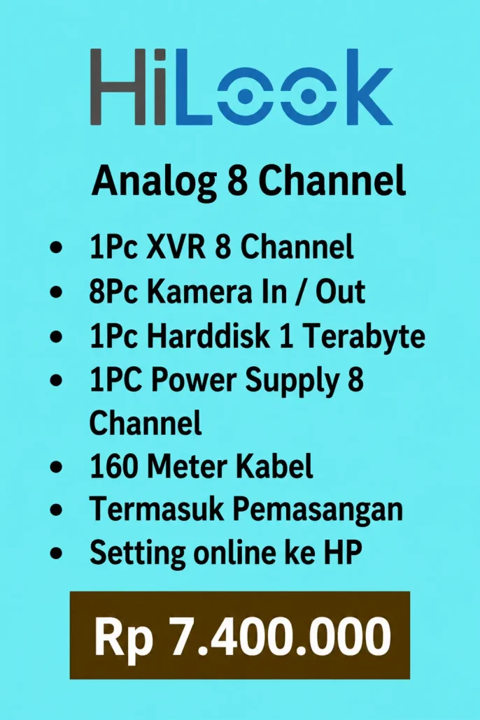 paket cctv hilook 8 kamera